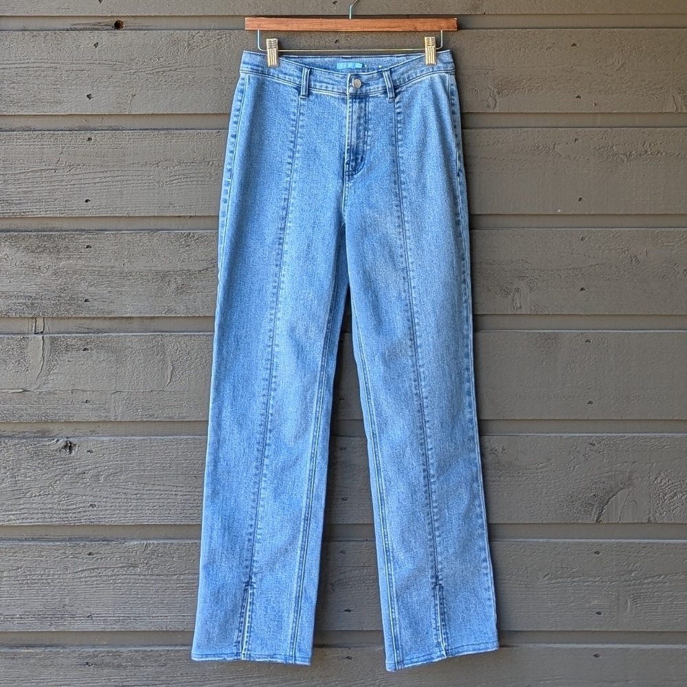 J. McLaughlin Rainey Jean Straight Leg Slit Medium Light Wash Size 4 - Picture 10 of 10
